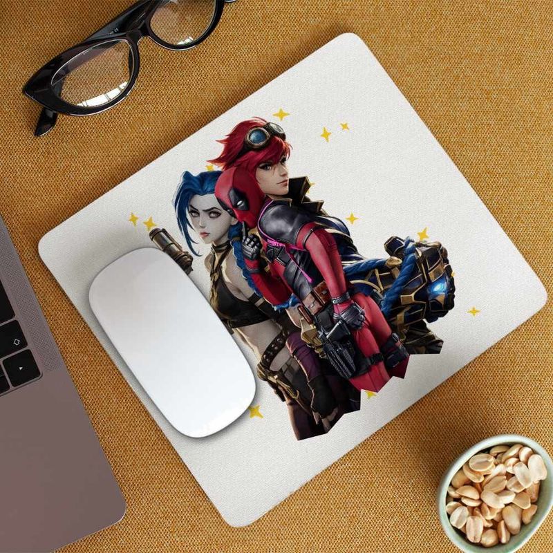 PC, gaming si accesorii - Periferice PC - Mousepad - Mousepad Jinx Vi Deadpool Arcane Runeterra, 21x19cm - Infinity.ro