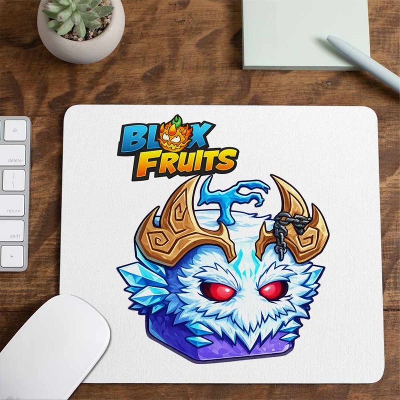 PC, gaming si accesorii - Periferice PC - Mousepad - Mousepad Blox Fruits Yeti Fruit Roblox Fructe, 21x19cm - Infinity.ro