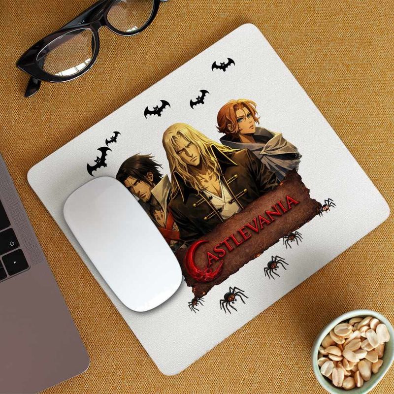PC, gaming si accesorii - Periferice PC - Mousepad - Mousepad Castlevania Trevor Alucard Sypha, 21x19cm - Infinity.ro