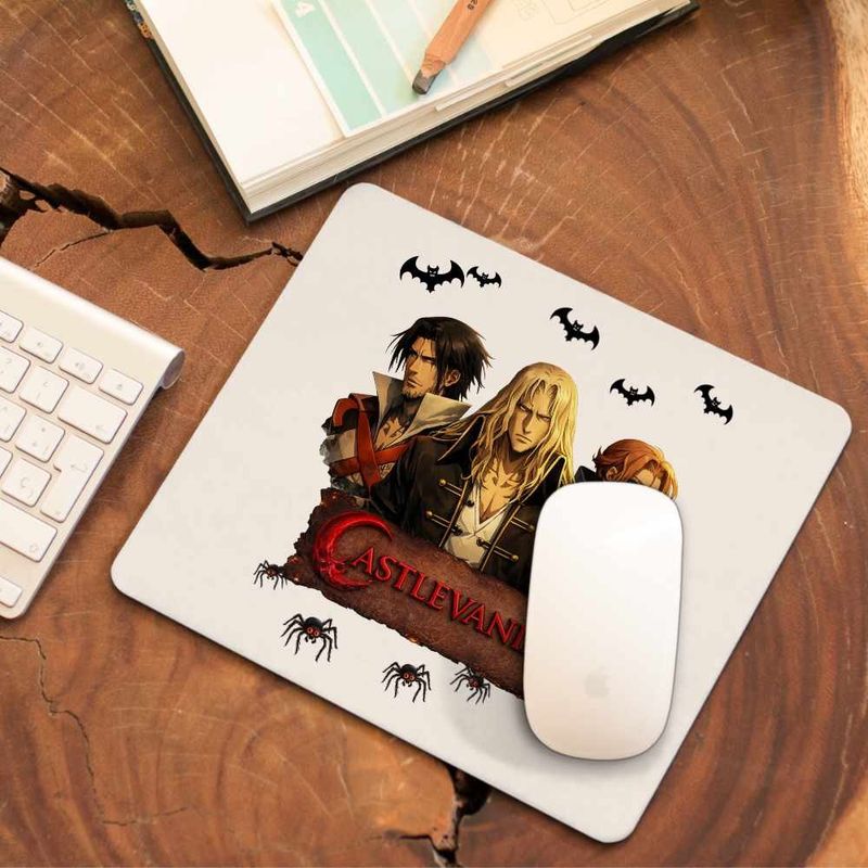 PC, gaming si accesorii - Periferice PC - Mousepad - Mousepad Castlevania Trevor Alucard Sypha, 21x19cm - Infinity.ro