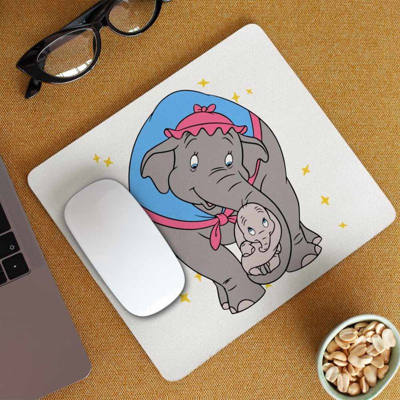 PC, gaming si accesorii - Periferice PC - Mousepad - Mousepad Dumbo Mama Jumbo Circ Clovn, 21x19cm - Infinity.ro