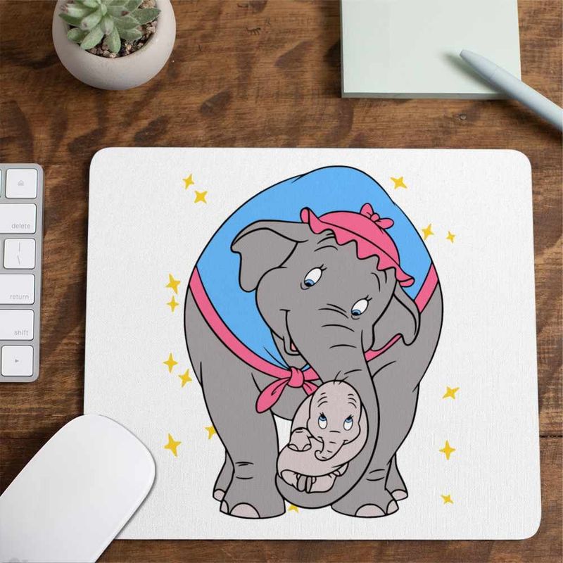 PC, gaming si accesorii - Periferice PC - Mousepad - Mousepad Dumbo Mama Jumbo Circ Clovn, 21x19cm - Infinity.ro