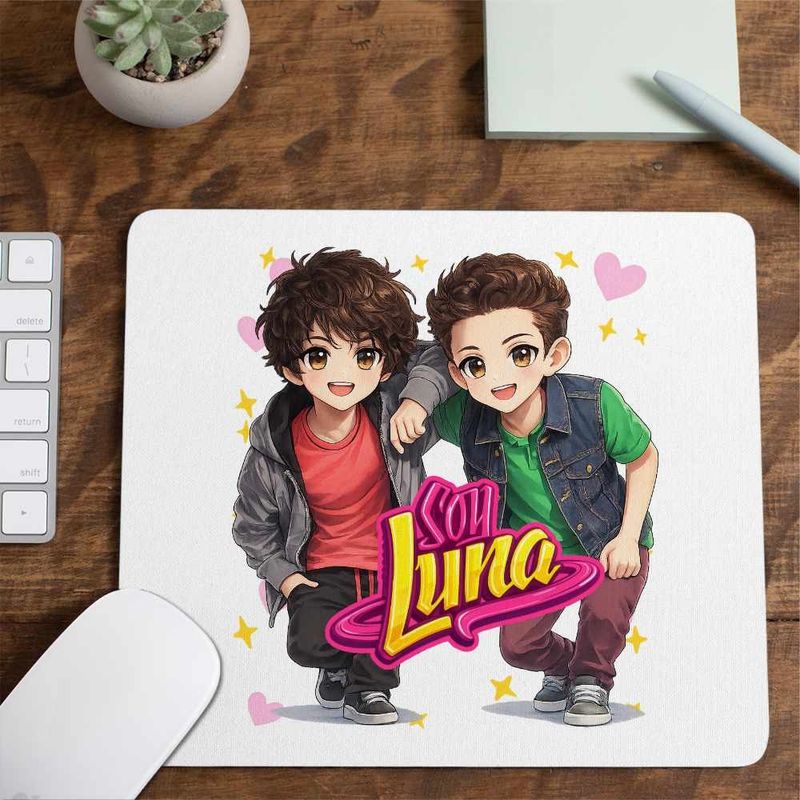 PC, gaming si accesorii - Periferice PC - Mousepad - Mousepad Soy Luna Boys Chibi, 21x19cm - Infinity.ro
