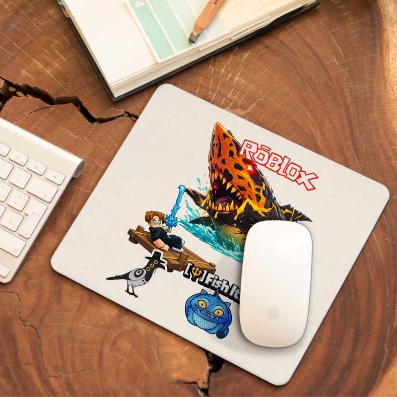 PC, gaming si accesorii - Periferice PC - Mousepad - Mousepad Roblox Fish it Dark Shark Sea Monster, 21x19cm - Infinity.ro