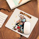 PC, gaming si accesorii - Periferice PC - Mousepad - Mousepad Pinocchio Geppetto Jiminy, 21x19cm - Infinity.ro