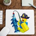 PC, gaming si accesorii - Periferice PC - Mousepad - Mousepad Noob Pescar Roblox Fish it Sea Monster, 21x19cm - Infinity.ro