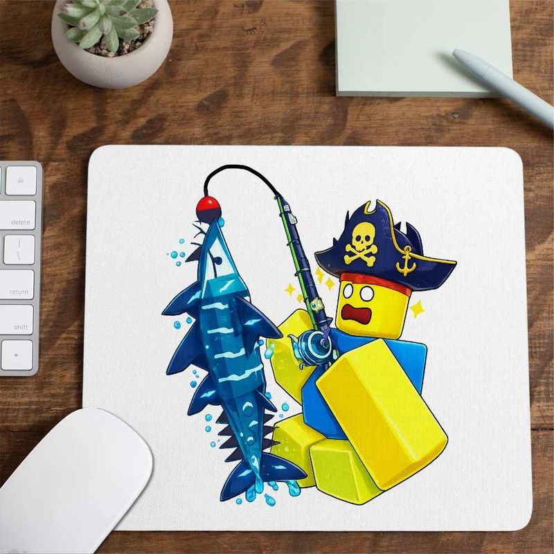 PC, gaming si accesorii - Periferice PC - Mousepad - Mousepad Noob Pescar Roblox Fish it Sea Monster, 21x19cm - Infinity.ro