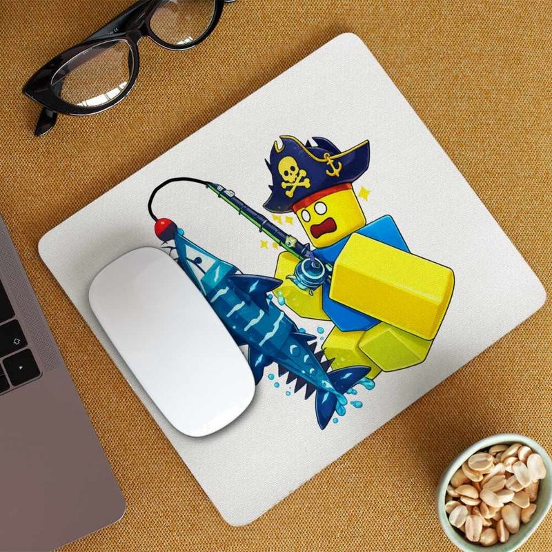 PC, gaming si accesorii - Periferice PC - Mousepad - Mousepad Noob Pescar Roblox Fish it Sea Monster, 21x19cm - Infinity.ro