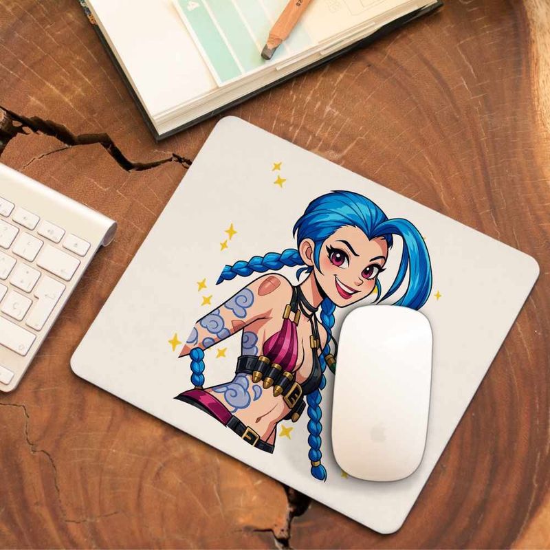 PC, gaming si accesorii - Periferice PC - Mousepad - Mousepad Jinx Arcane Runeterra, 21x19cm - Infinity.ro