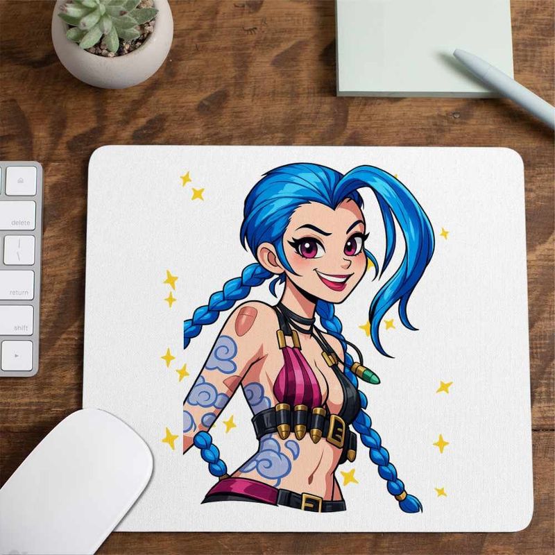 PC, gaming si accesorii - Periferice PC - Mousepad - Mousepad Jinx Arcane Runeterra, 21x19cm - Infinity.ro