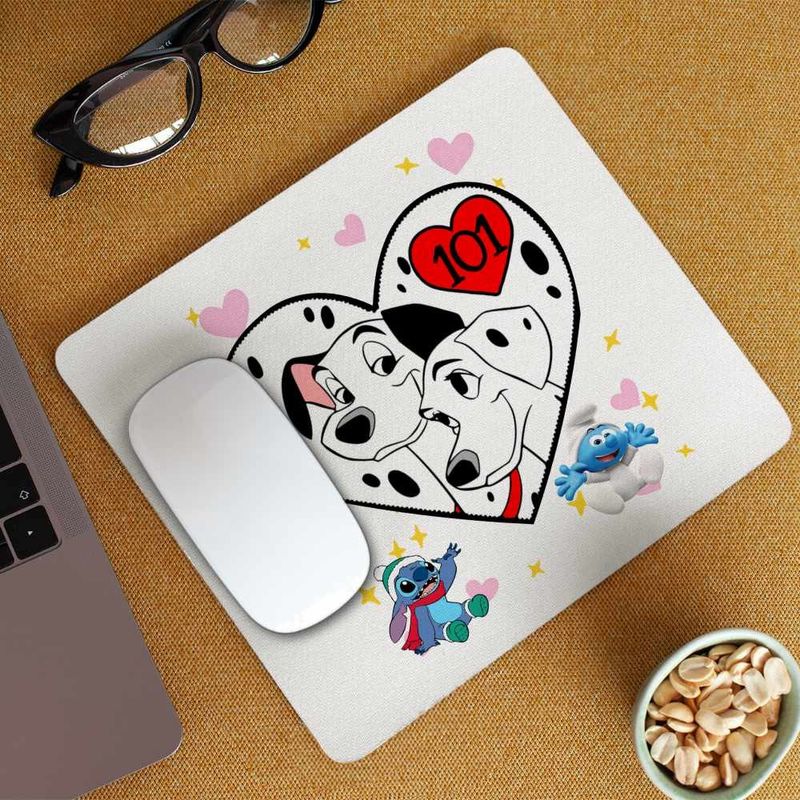 PC, gaming si accesorii - Periferice PC - Mousepad - Mousepad 101 Dalmatieni Pongo Perdita Love Catei, 21x19cm - Infinity.ro