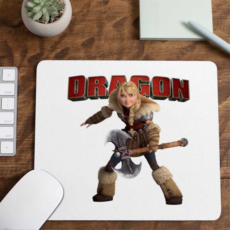 PC, gaming si accesorii - Periferice PC - Mousepad - Mousepad Astrid Vikings Warrior How to train your dragon, 21x19cm - Infinity.ro