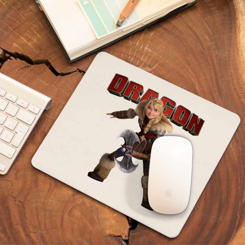 PC, gaming si accesorii - Periferice PC - Mousepad - Mousepad Astrid Vikings Warrior How to train your dragon, 21x19cm - Infinity.ro