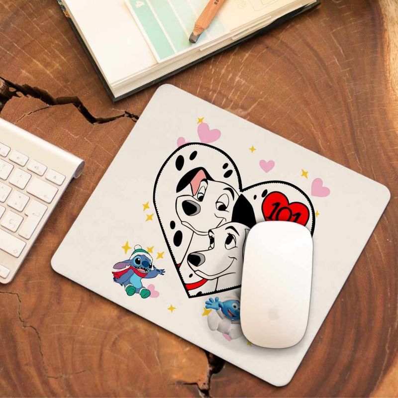 PC, gaming si accesorii - Periferice PC - Mousepad - Mousepad 101 Dalmatieni Pongo Perdita Love Catei, 21x19cm - Infinity.ro