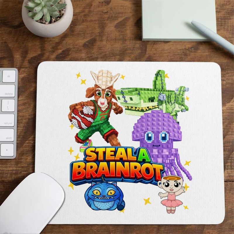 PC, gaming si accesorii - Periferice PC - Mousepad - Mousepad Steal a Brainrot Graipuss Roblox Meme, 21x19cm - Infinity.ro