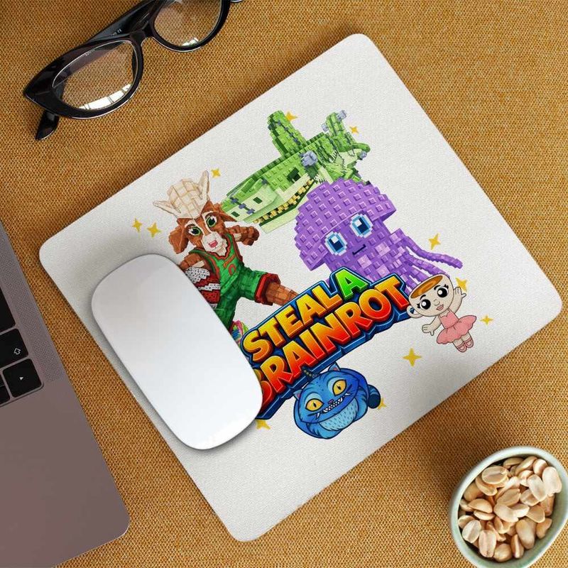 PC, gaming si accesorii - Periferice PC - Mousepad - Mousepad Steal a Brainrot Graipuss Roblox Meme, 21x19cm - Infinity.ro