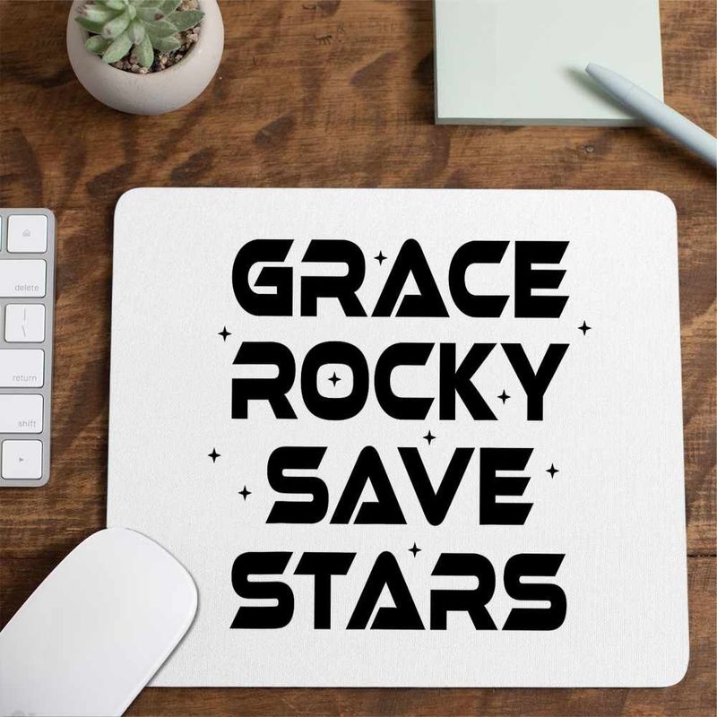 PC, gaming si accesorii - Periferice PC - Mousepad - Mousepad Project Hail Mary Grace Rocky Save Stars, 21x19cm - Infinity.ro