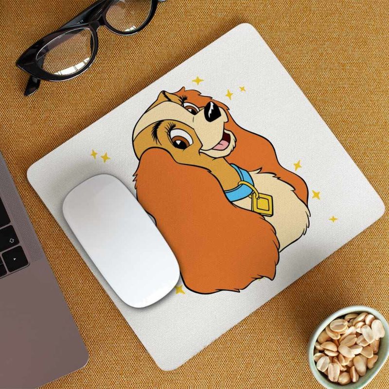 PC, gaming si accesorii - Periferice PC - Mousepad - Mousepad Doamna si Vagabondul Cocker Spaniel Catel, 21x19cm - Infinity.ro