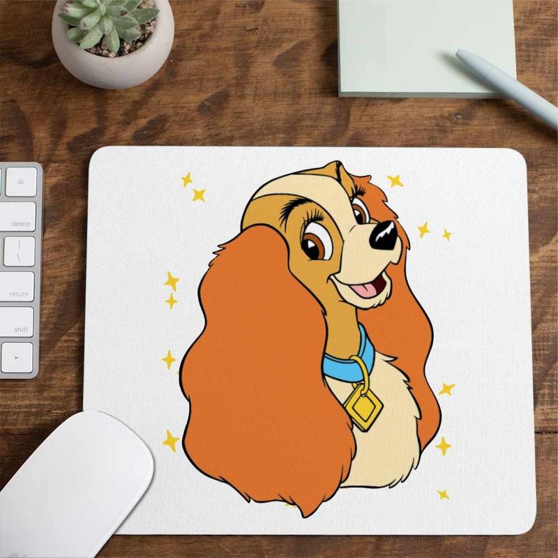 PC, gaming si accesorii - Periferice PC - Mousepad - Mousepad Doamna si Vagabondul Cocker Spaniel Catel, 21x19cm - Infinity.ro