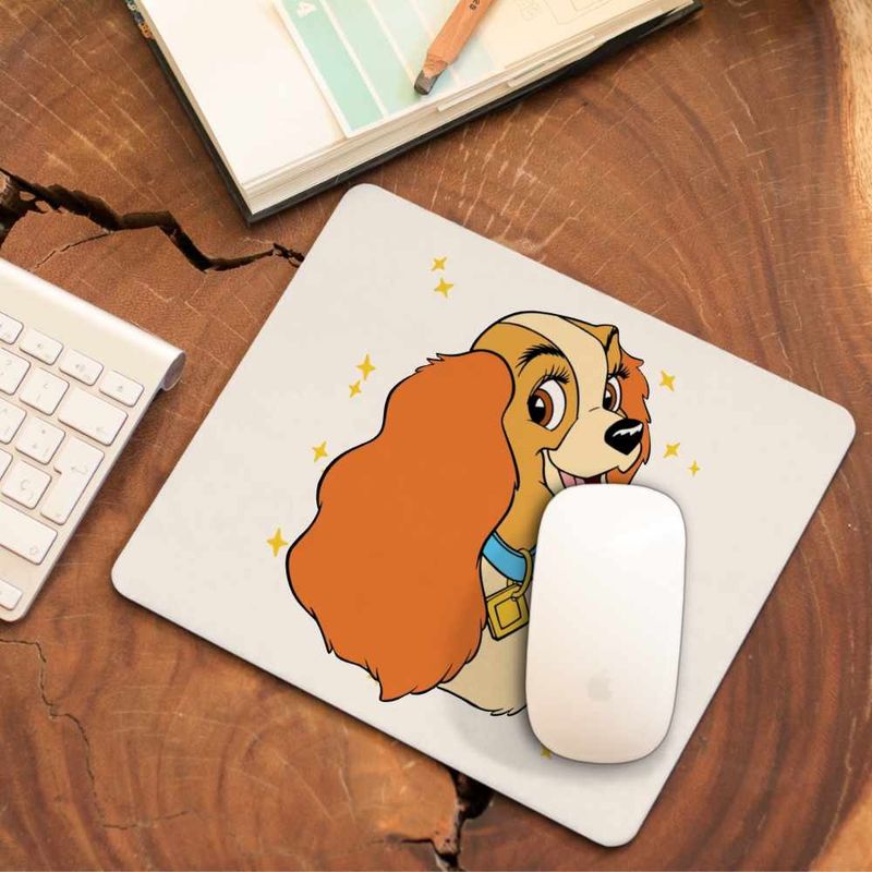 PC, gaming si accesorii - Periferice PC - Mousepad - Mousepad Doamna si Vagabondul Cocker Spaniel Catel, 21x19cm - Infinity.ro