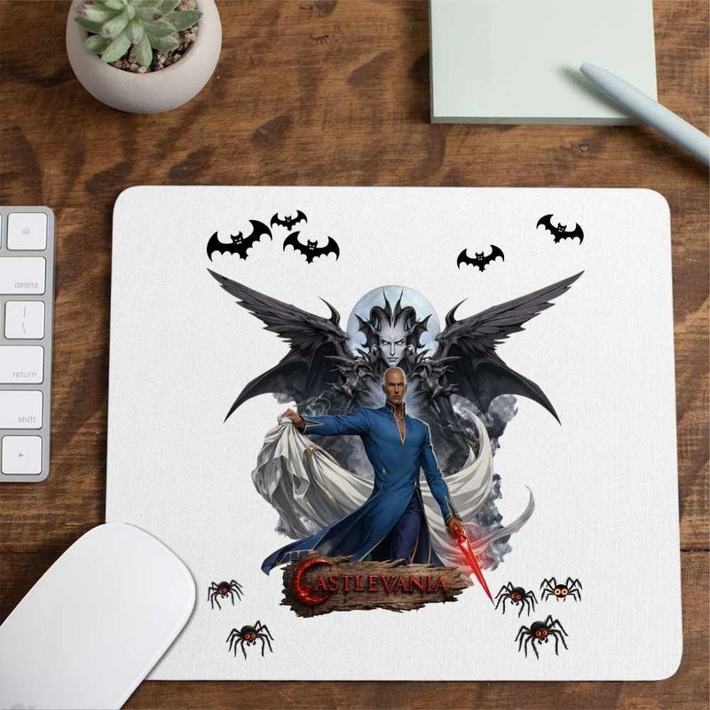 PC, gaming si accesorii - Periferice PC - Mousepad - Mousepad Castlevania Isaac Dracula Demon, 21x19cm - Infinity.ro