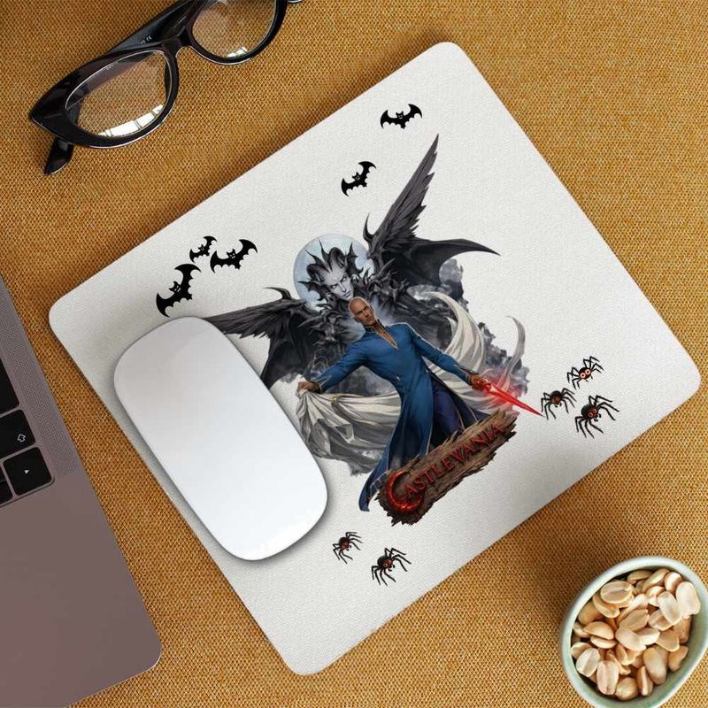 PC, gaming si accesorii - Periferice PC - Mousepad - Mousepad Castlevania Isaac Dracula Demon, 21x19cm - Infinity.ro
