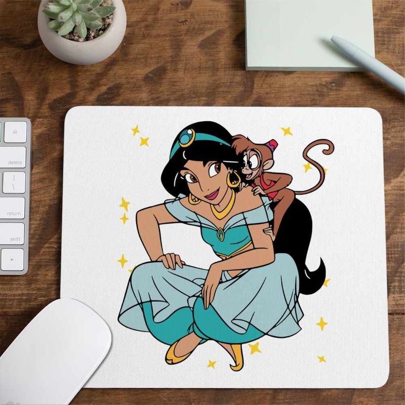 PC, gaming si accesorii - Periferice PC - Mousepad - Mousepad Aladdin Jasmine Abu Maimuta Aladin, 21x19cm - Infinity.ro
