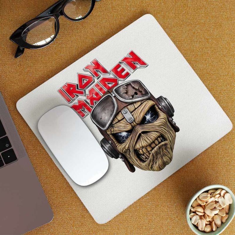 PC, gaming si accesorii - Periferice PC - Mousepad - Mousepad Iron Maiden Biker Heavy Metal, 21x19cm - Infinity.ro