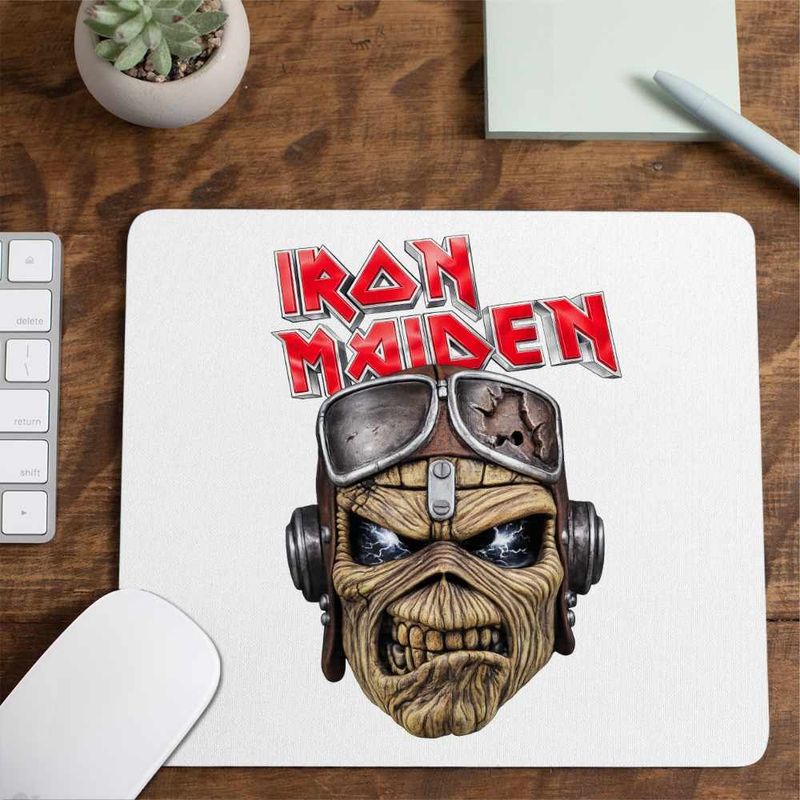 PC, gaming si accesorii - Periferice PC - Mousepad - Mousepad Iron Maiden Biker Heavy Metal, 21x19cm - Infinity.ro