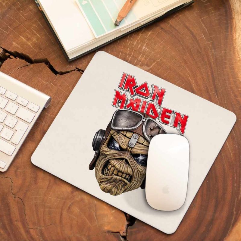 PC, gaming si accesorii - Periferice PC - Mousepad - Mousepad Iron Maiden Biker Heavy Metal, 21x19cm - Infinity.ro