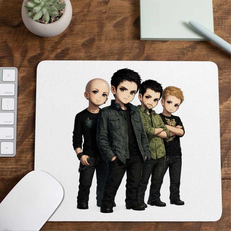 PC, gaming si accesorii - Periferice PC - Mousepad - Mousepad Breaking Benjamin All Gang, 21x19cm - Infinity.ro