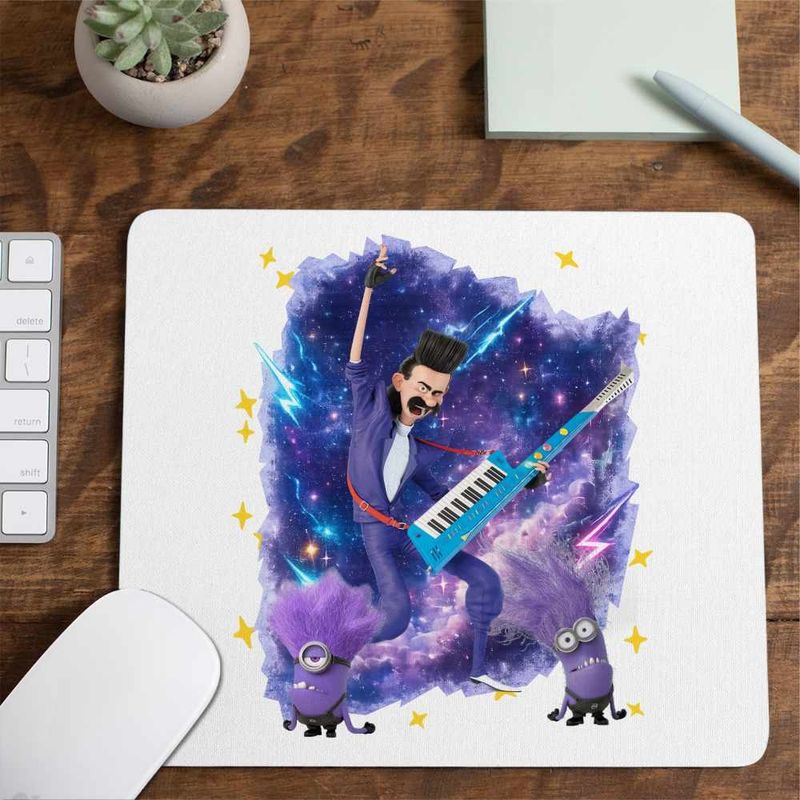PC, gaming si accesorii - Periferice PC - Mousepad - Mousepad Balthazar Bad Minions Despicable Chitara, 21x19cm - Infinity.ro