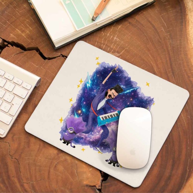 PC, gaming si accesorii - Periferice PC - Mousepad - Mousepad Balthazar Bad Minions Despicable Chitara, 21x19cm - Infinity.ro