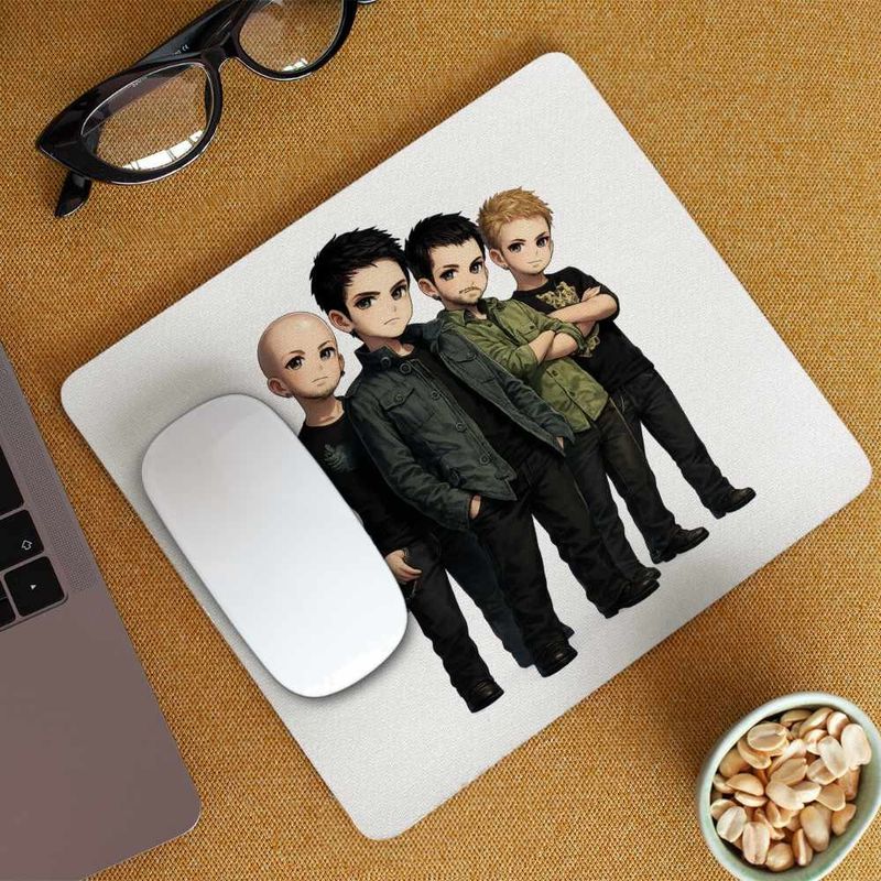 PC, gaming si accesorii - Periferice PC - Mousepad - Mousepad Breaking Benjamin All Gang, 21x19cm - Infinity.ro