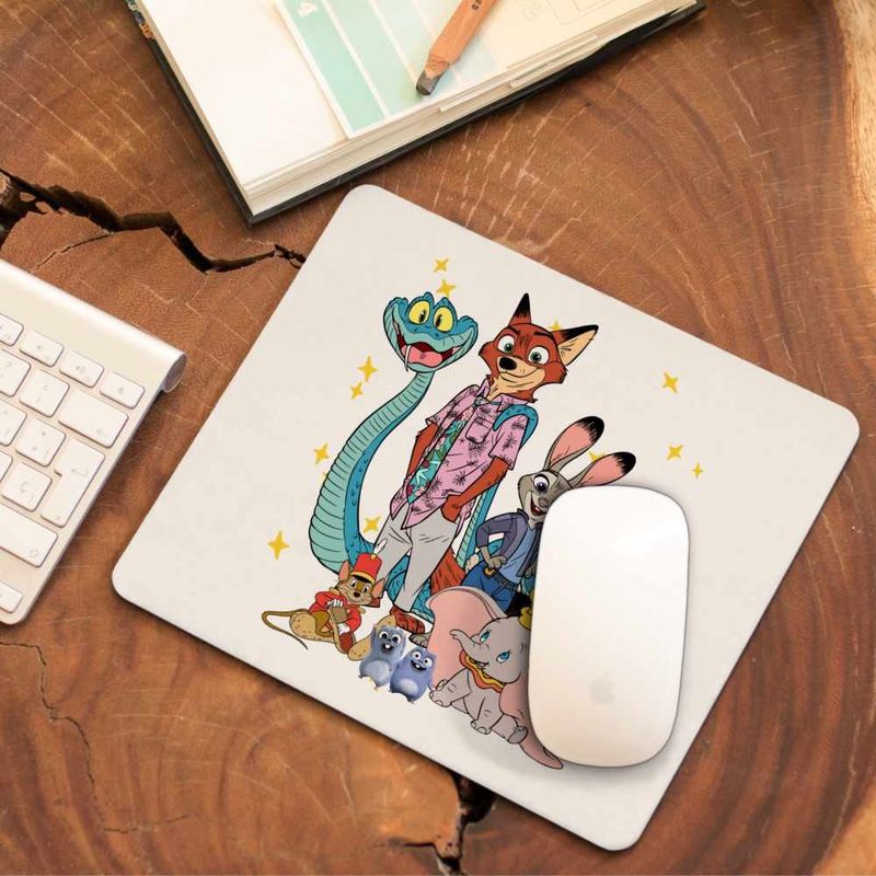 PC, gaming si accesorii - Periferice PC - Mousepad - Mousepad Dumbo Zootopia Zootropolis Elefantel Sarpe, 21x19cm - Infinity.ro