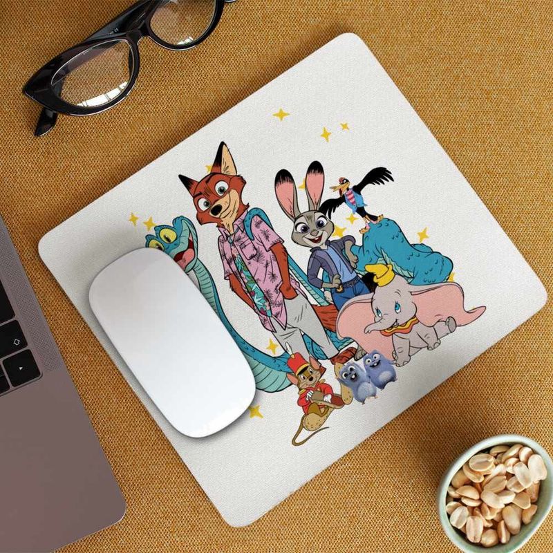 PC, gaming si accesorii - Periferice PC - Mousepad - Mousepad Dumbo Zootopia Zootropolis Elefantel Sarpe, 21x19cm - Infinity.ro