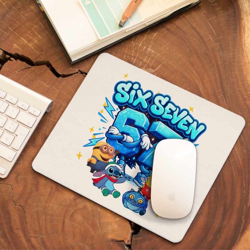 PC, gaming si accesorii - Periferice PC - Mousepad - Mousepad Minions 67 Six Seven Sase Sapte Despicable Steal Brainrot, 21x19cm - Infinity.ro