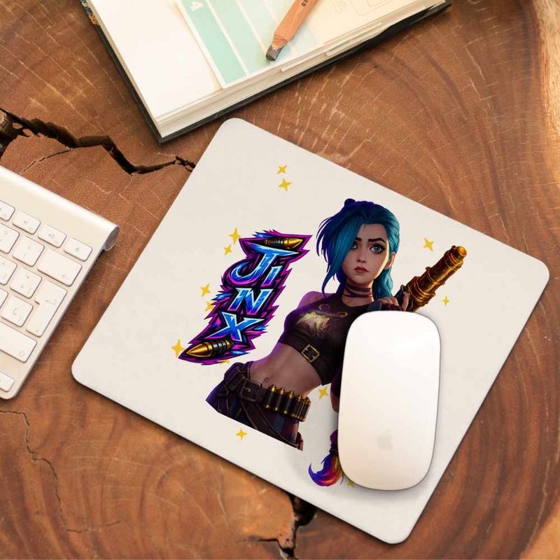 PC, gaming si accesorii - Periferice PC - Mousepad - Mousepad Arcane Runeterra Jinx, 21x19cm - Infinity.ro