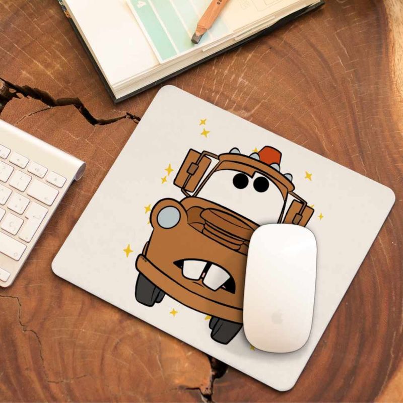 PC, gaming si accesorii - Periferice PC - Mousepad - Mousepad Cars Mater Bucsa Masini Curse, 21x19cm - Infinity.ro