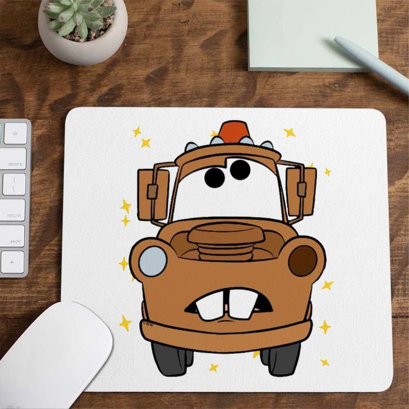 PC, gaming si accesorii - Periferice PC - Mousepad - Mousepad Cars Mater Bucsa Masini Curse, 21x19cm - Infinity.ro