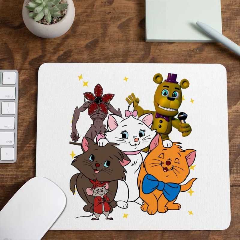PC, gaming si accesorii - Periferice PC - Mousepad - Mousepad Pisicile Aristocrate Marie Berlioz Toulouse, 21x19cm - Infinity.ro