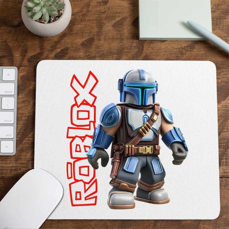 PC, gaming si accesorii - Periferice PC - Mousepad - Mousepad Roblox Mandalorian Star Wars, 21x19cm - Infinity.ro