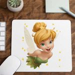 PC, gaming si accesorii - Periferice PC - Mousepad - Mousepad Tinker Bell Peter Pan Clopotica, 21x19cm - Infinity.ro