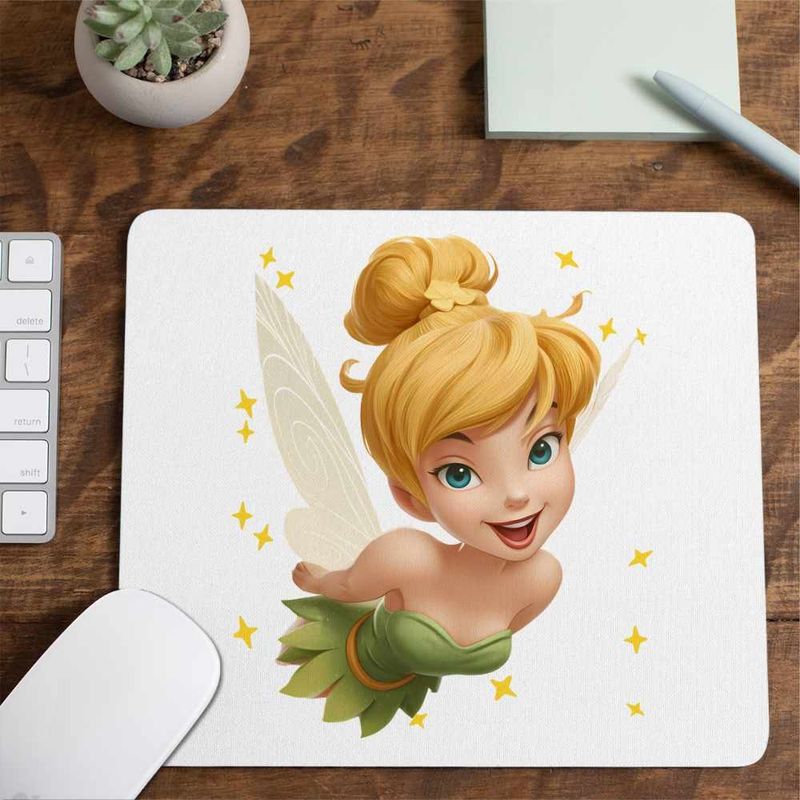 PC, gaming si accesorii - Periferice PC - Mousepad - Mousepad Tinker Bell Peter Pan Clopotica, 21x19cm - Infinity.ro