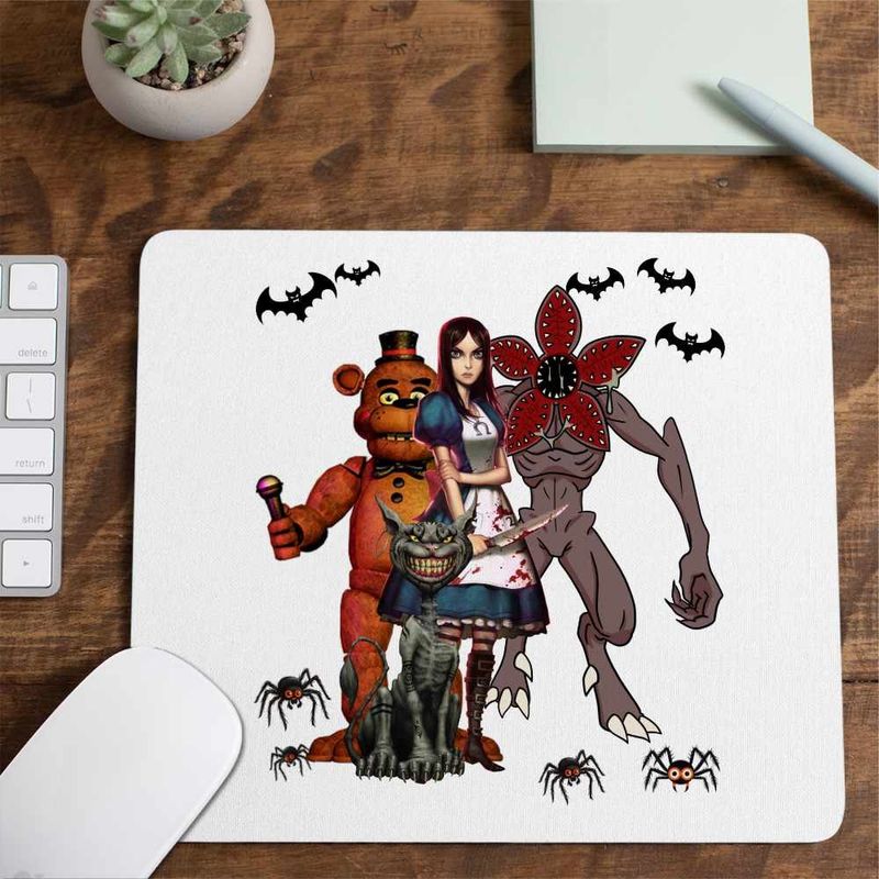 PC, gaming si accesorii - Periferice PC - Mousepad - Mousepad Alice Fnaf Stranger Things Horror Madness, 21x19cm - Infinity.ro