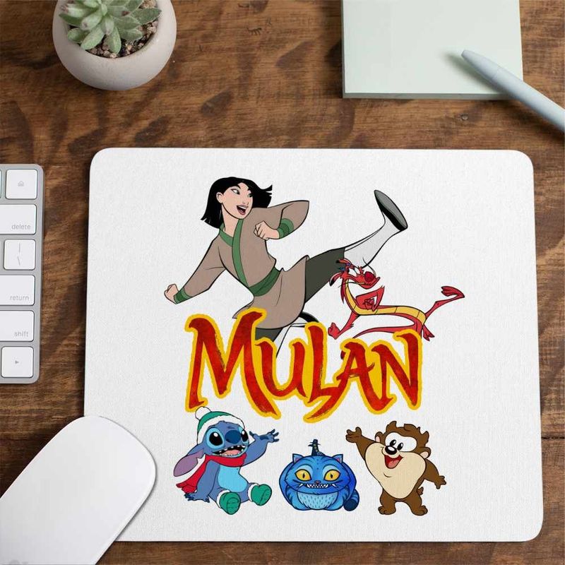 PC, gaming si accesorii - Periferice PC - Mousepad - Mousepad Mulan Mushu Kung Fu, 21x19cm - Infinity.ro