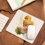 PC, gaming si accesorii - Periferice PC - Mousepad - Mousepad Tinker Bell Peter Pan Clopotica, 21x19cm - Infinity.ro