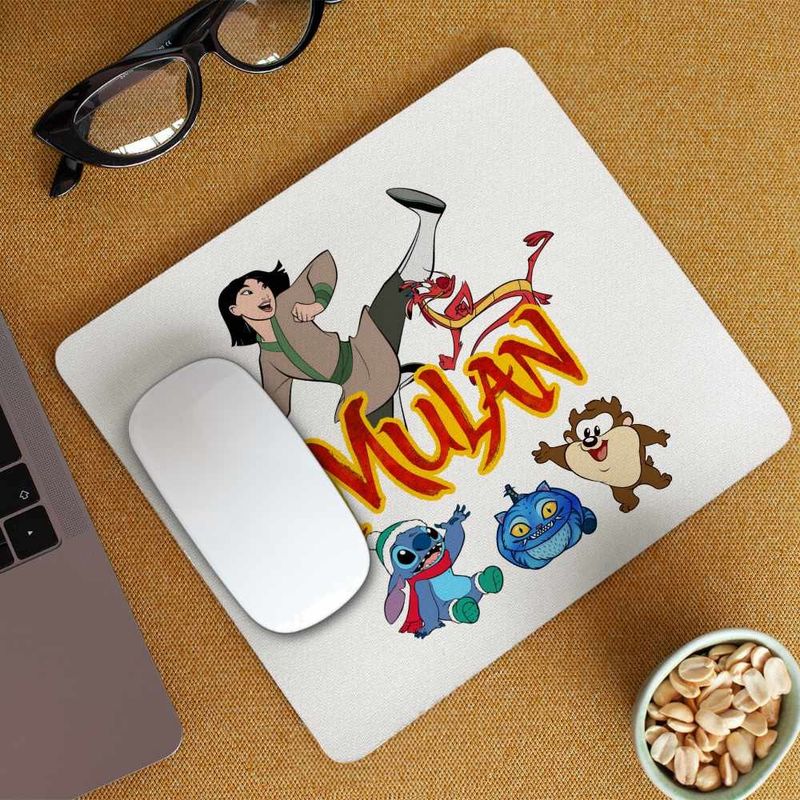 PC, gaming si accesorii - Periferice PC - Mousepad - Mousepad Mulan Mushu Kung Fu, 21x19cm - Infinity.ro