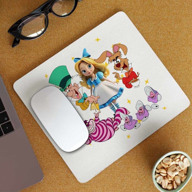 PC, gaming si accesorii - Periferice PC - Mousepad - Mousepad Alice Tara Minunilor Mad Hatter March Hare, 21x19cm - Infinity.ro