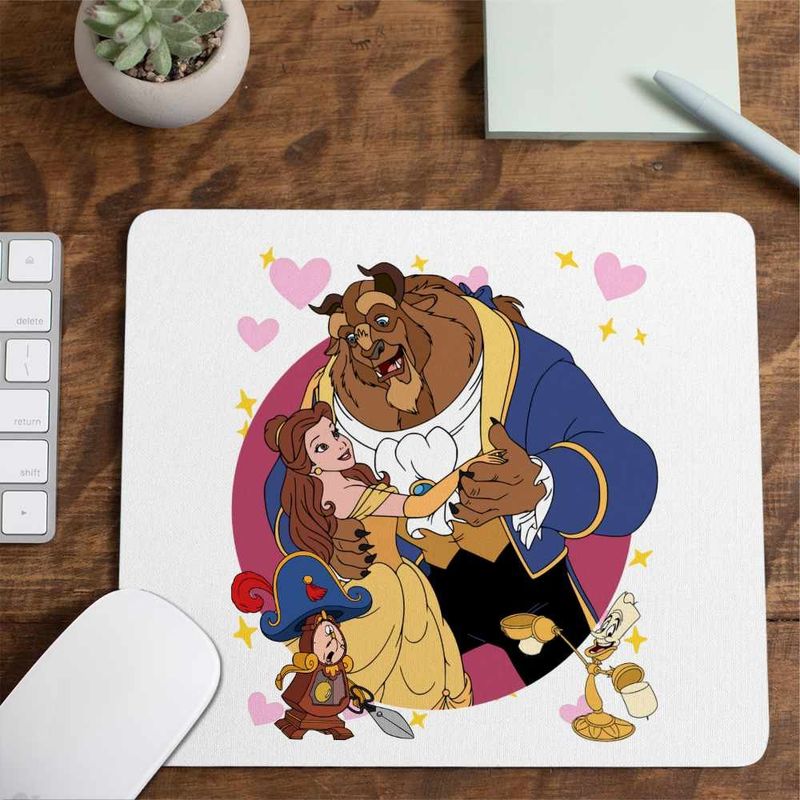 PC, gaming si accesorii - Periferice PC - Mousepad - Mousepad Frumoasa si Bestia Vals, 21x19cm - Infinity.ro